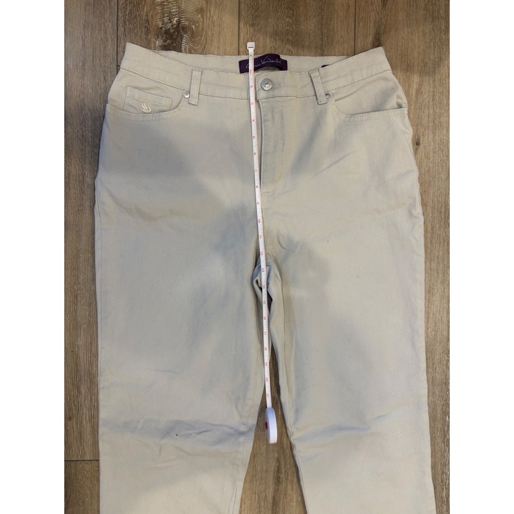 Gloria Vanderbilt Amanda Classic Fit Beige Pants Women's Size 12 - Picture 4 of 7